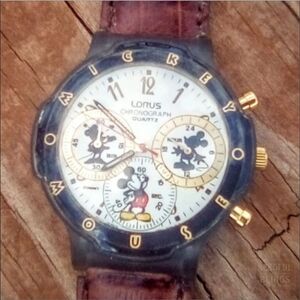 Lorus Mickey Mouse Chronograph Watch 38-40mm Vintage Disney